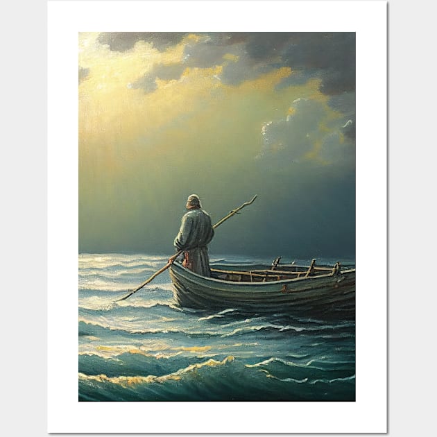 Christian Art He Leads Me Beside Quiet Water Psalm 23 Wall Art by Family journey with God